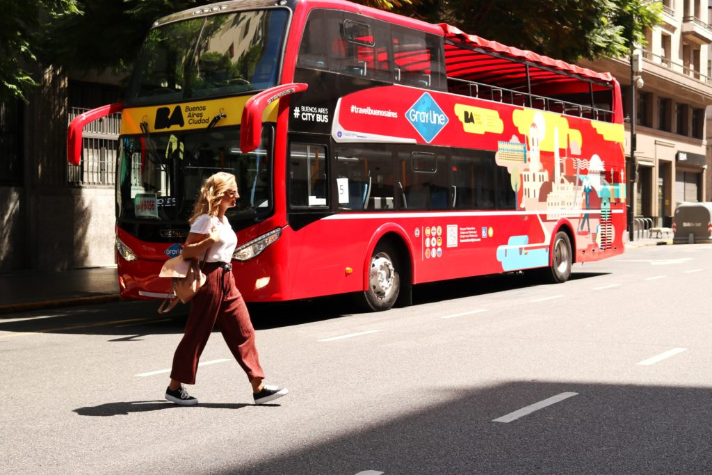 Ônibus Turístico de Buenos Aires Vermelho Rojo Red Bus Gray Line Hop On Hop Off